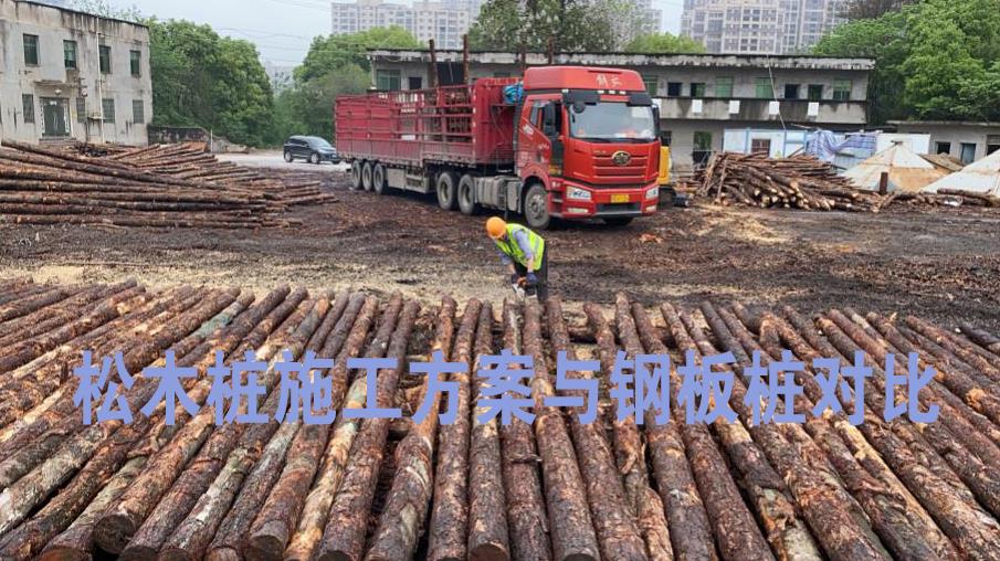<a href=http://www.puzeshengwu.com/ target=_blank class=infotextkey>松木樁</a>施工方案與鋼板樁對比